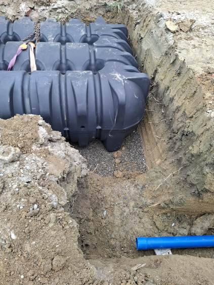 Installation d'une cuve de rétention des eaux pluviales à Labège